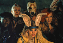 Kevin Hart, Jamie Lee Curtis, Ariana Greenblatt, Florian Munteanu, Cate Blanchett in Borderlands. Photo Credit: Courtesy of Lionsgate