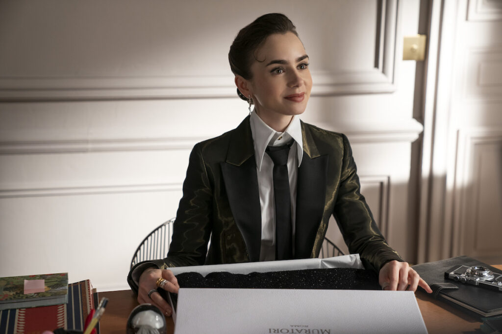 Lily Collins in Emily in Paris. Cr. Stephanie Branchu/Netflix © 2024