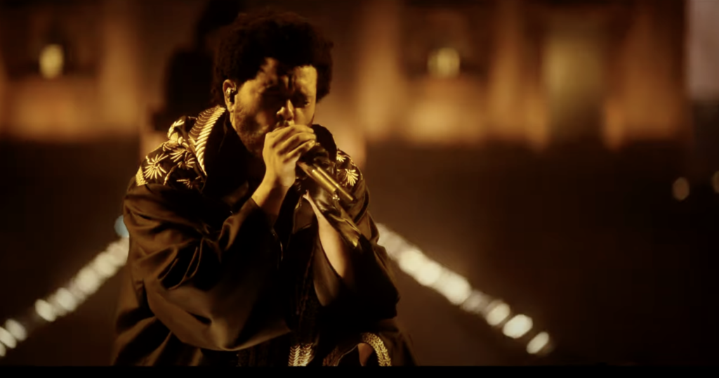 Un'immagine dal livestream YouTube del concerto di The Weeknd a San Paolo
