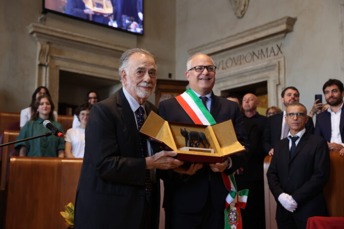 Francis Ford Coppola e il sindaco di Roma Roberto Gualtieri. Foto di Azzurra Primavera