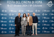 Claudio Santamaria, Juliette Binoche, Ralph Fiennes, Uberto Pasolini al photocall di The Return, Festa del cinema di Roma. Foto di Gabriele Pallai