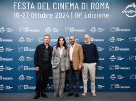 Claudio Santamaria, Juliette Binoche, Ralph Fiennes, Uberto Pasolini al photocall di The Return, Festa del cinema di Roma. Foto di Gabriele Pallai