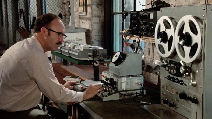 Gene Hackman "La conversazione" di Francis Ford Coppola (1974). Courtesy: Rialto Pictures