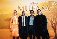 Elodie Di Patrizi, Barry Jenkins, Alberto Boubakar Malanchino e Luca Marinelli alla presentazione di Mufasa - Il re leone a Roma.