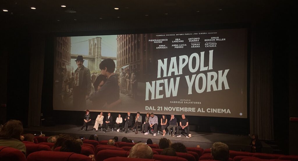 Il cast di Napoli New York a Roma con il regista Gabriele Salvatores